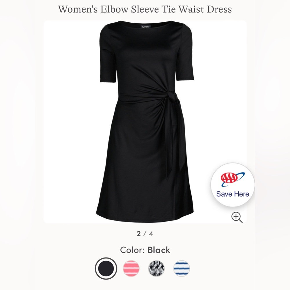 Lands' End Women's tie front dress